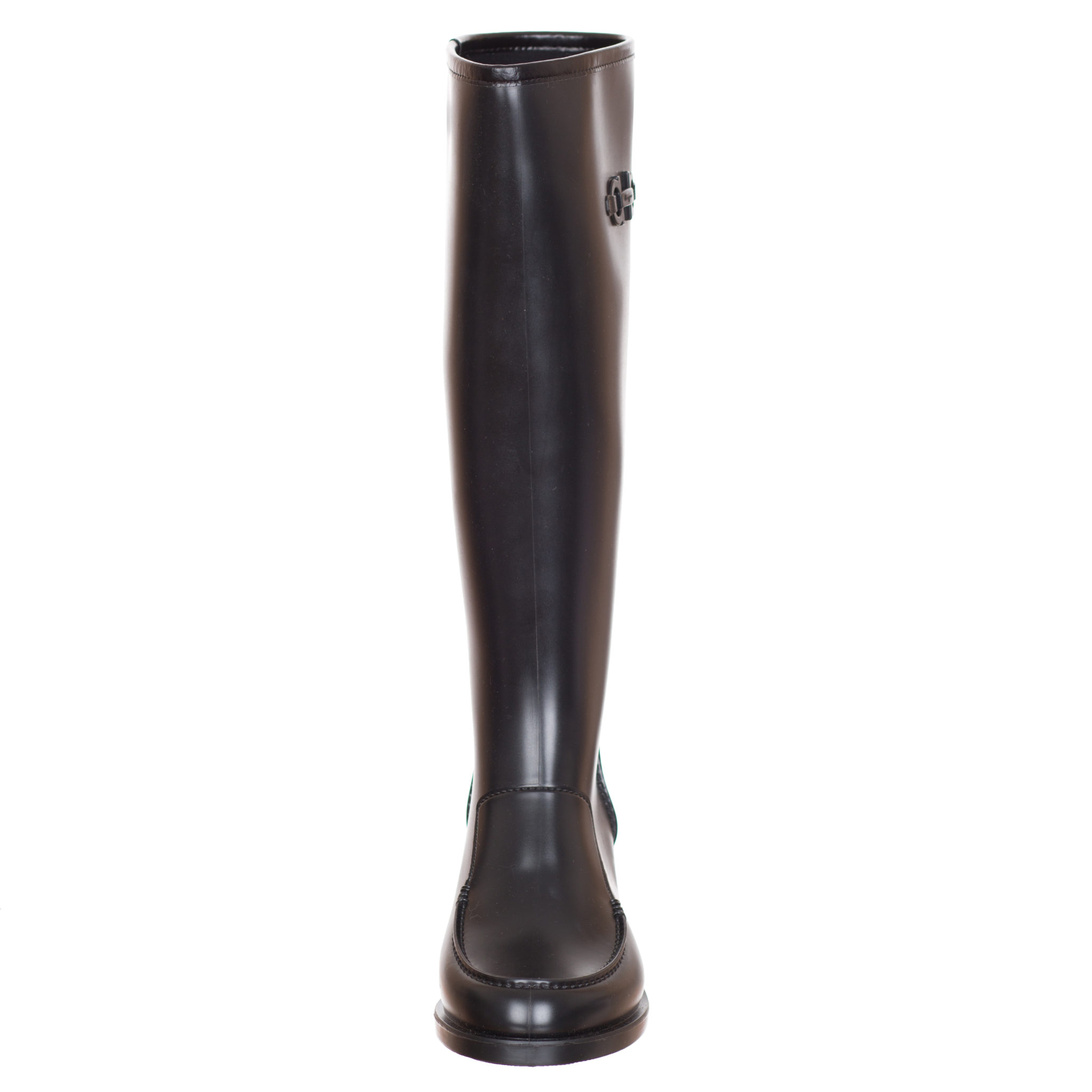 Salvatore Ferragamo Women's Black Knee High Rubber Rain Boots