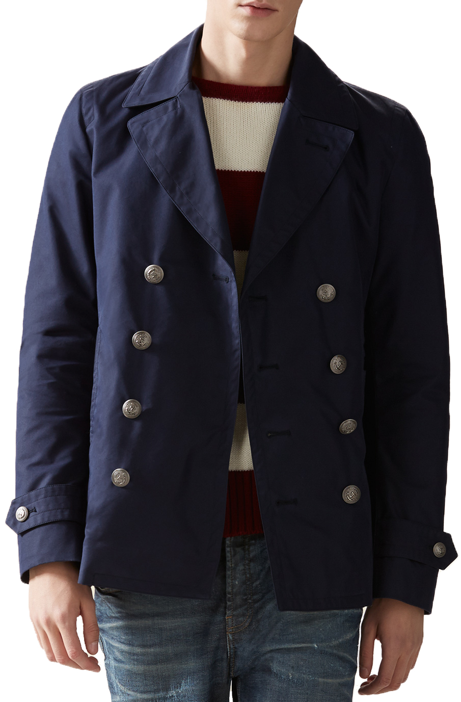 gucci peacoat mens