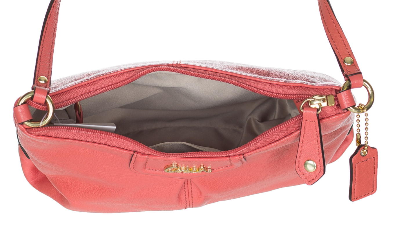 Coach Women’s Pink Leather Top Zip Closure Shoulder Hobo Bag COUTUREPOINT