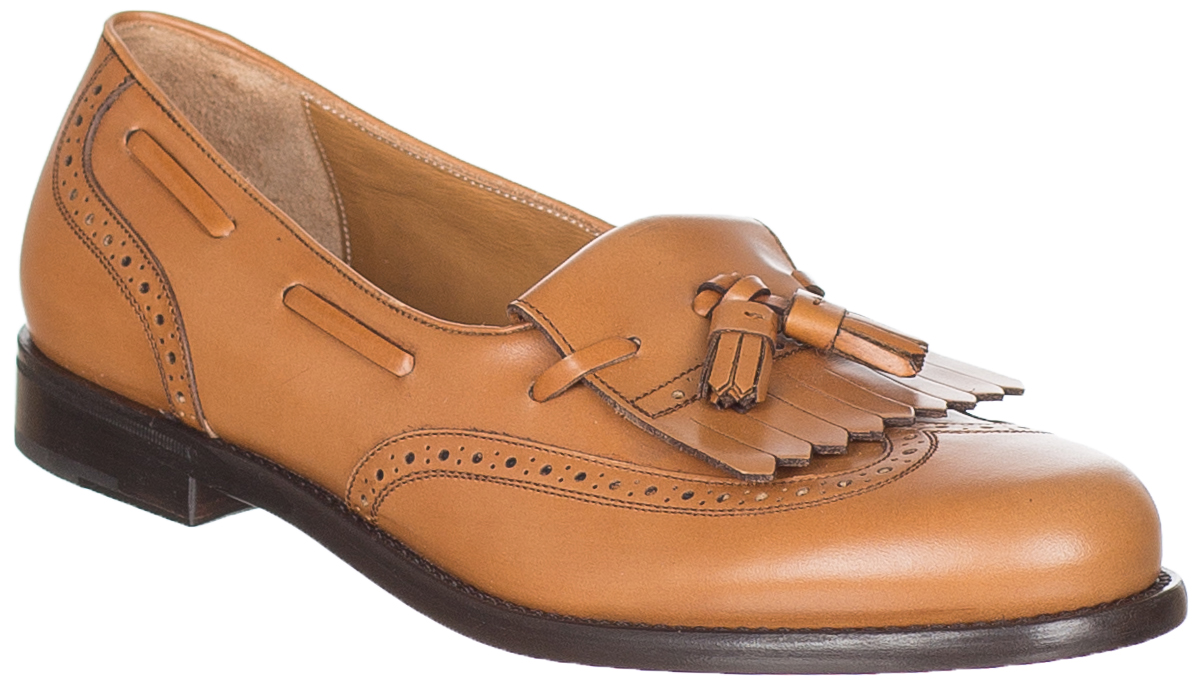 Salvatore Ferragamo Men�s Brown Leather Lucas Wingtip Slip