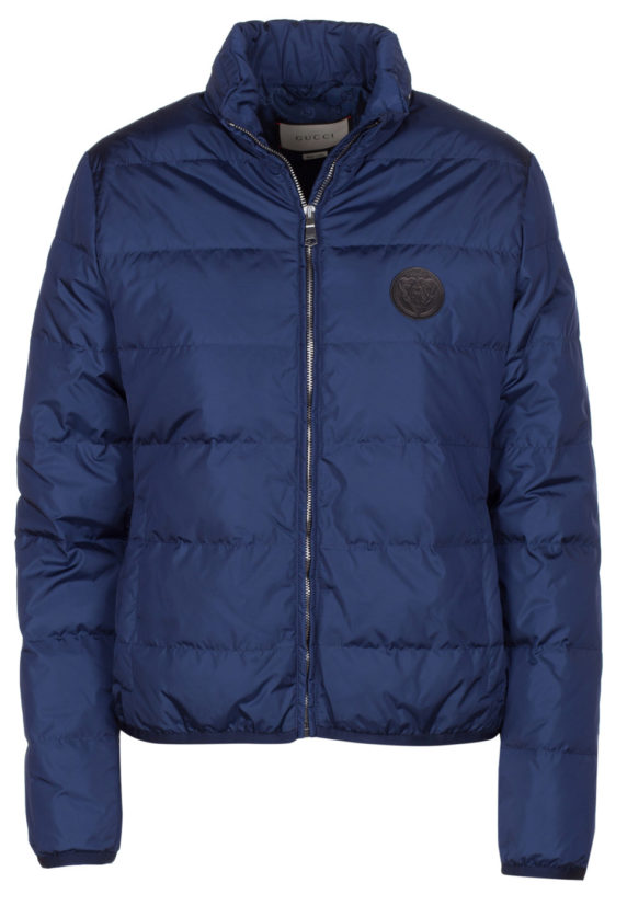 Gucci Women's Blue Down Hooded Puffer Jacket