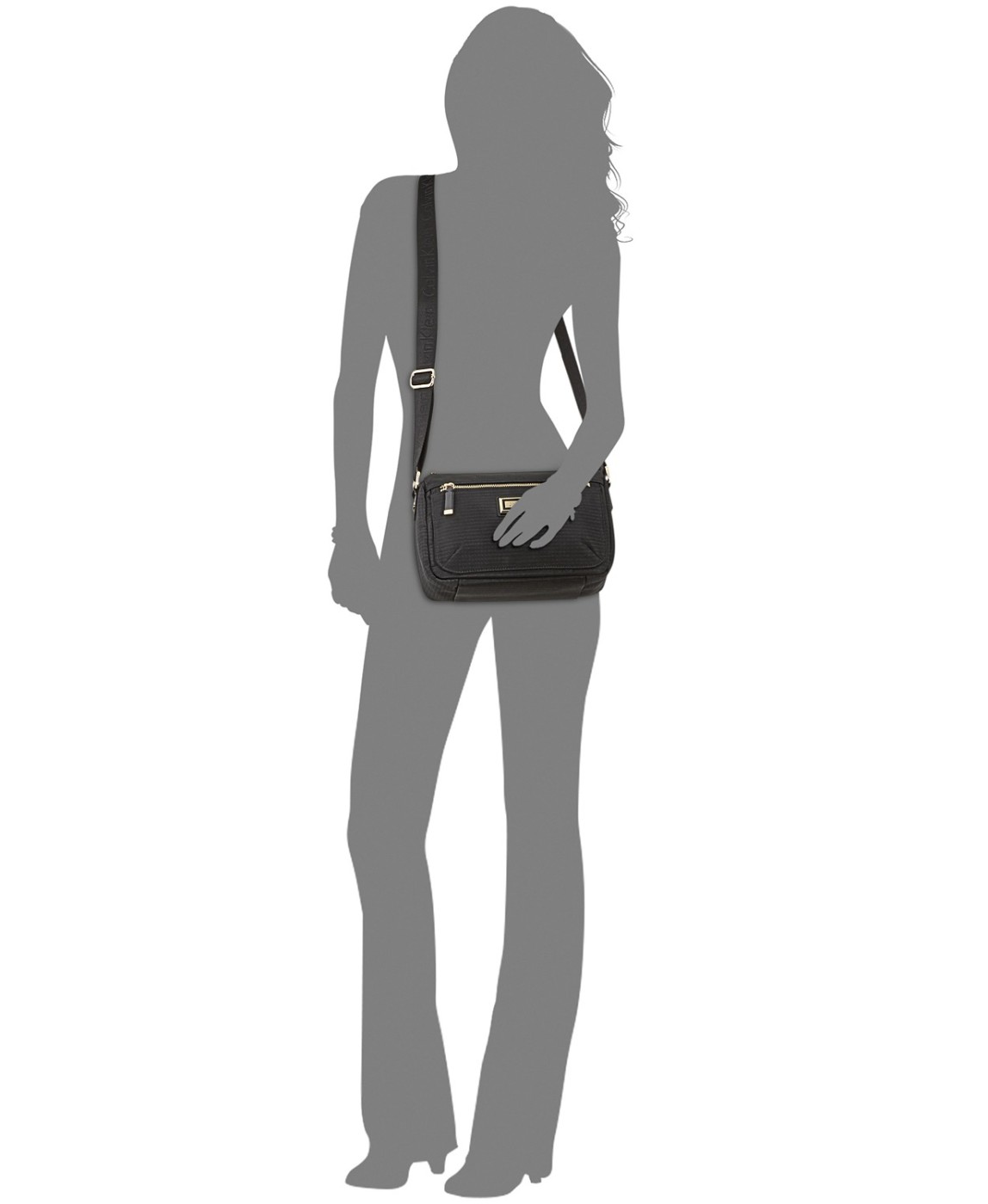 Calvin Klein Black Rippled Small Crossbody Bag COUTUREPOINT