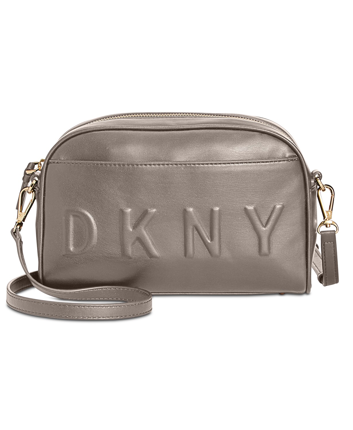 DKNY Gray Tilly Logo Camera Crossbody Bag