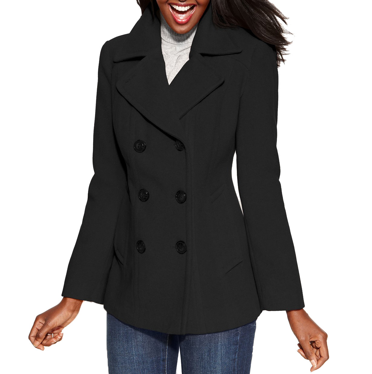 double breasted pea coat womens