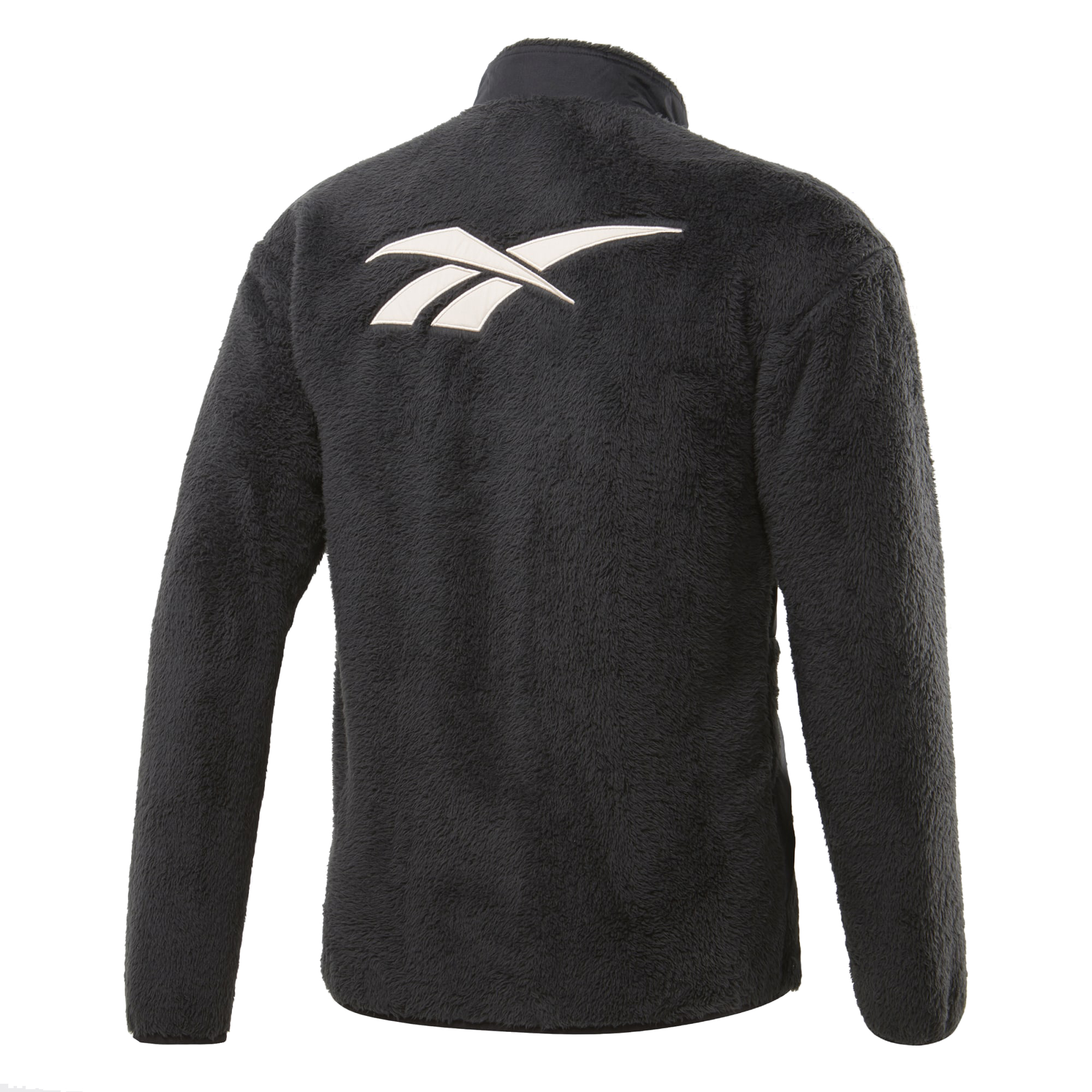 Reebok Men's Black CLF Mixed Media Trail Fleece Jacket